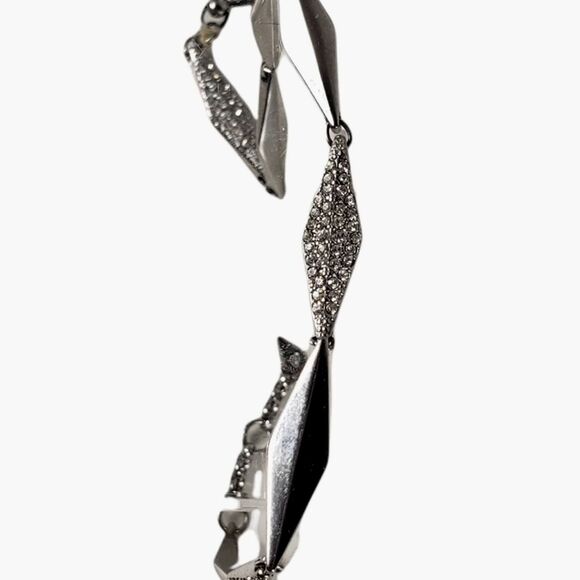 FOSSIL STEEL+PAVE CRYSTAL LINK BRACELET - Picture 6 of 7
